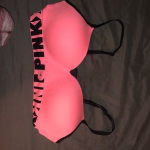 Pink sports bra